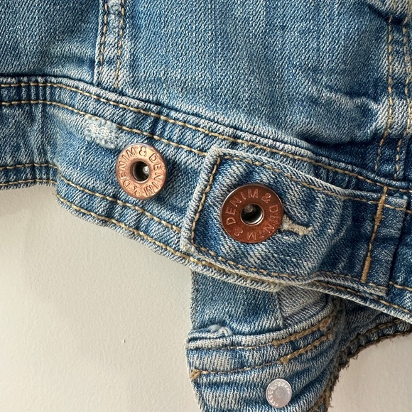 H&M denim blue Jean button up jacket fall winter casual country western party 6 - Picture 12 of 12